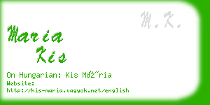 maria kis business card